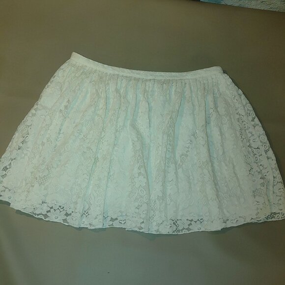 Allen B. By Allen Schwartz White Lace Skirt Size 16 Cotton/Polyester Blend Women - Picture 3 of 6